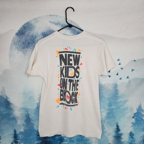 VTG 90s New Kids On The Block NKOTB Short Sleeve Single Stitch Graphic T-Shirt - Picture 2 of 16